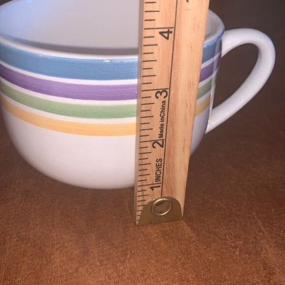 Gibson Everyday Dishwasher & Microwave Safe Striped Mug - Picture 4 of 5